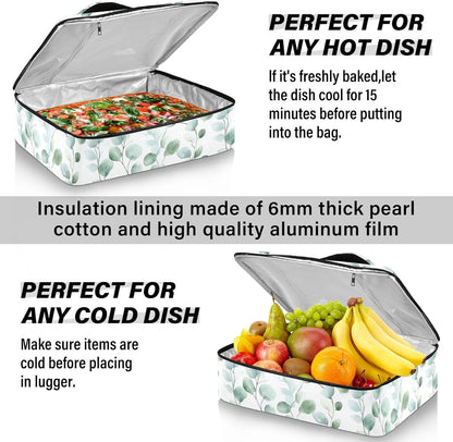 Casserole Carrier Insulated West Cowboy Horses Dish 9x13 with Lid Party Travel Warmer Bag for Hot or Cold Food Lasagna Pizza Holder Tote - Colors B