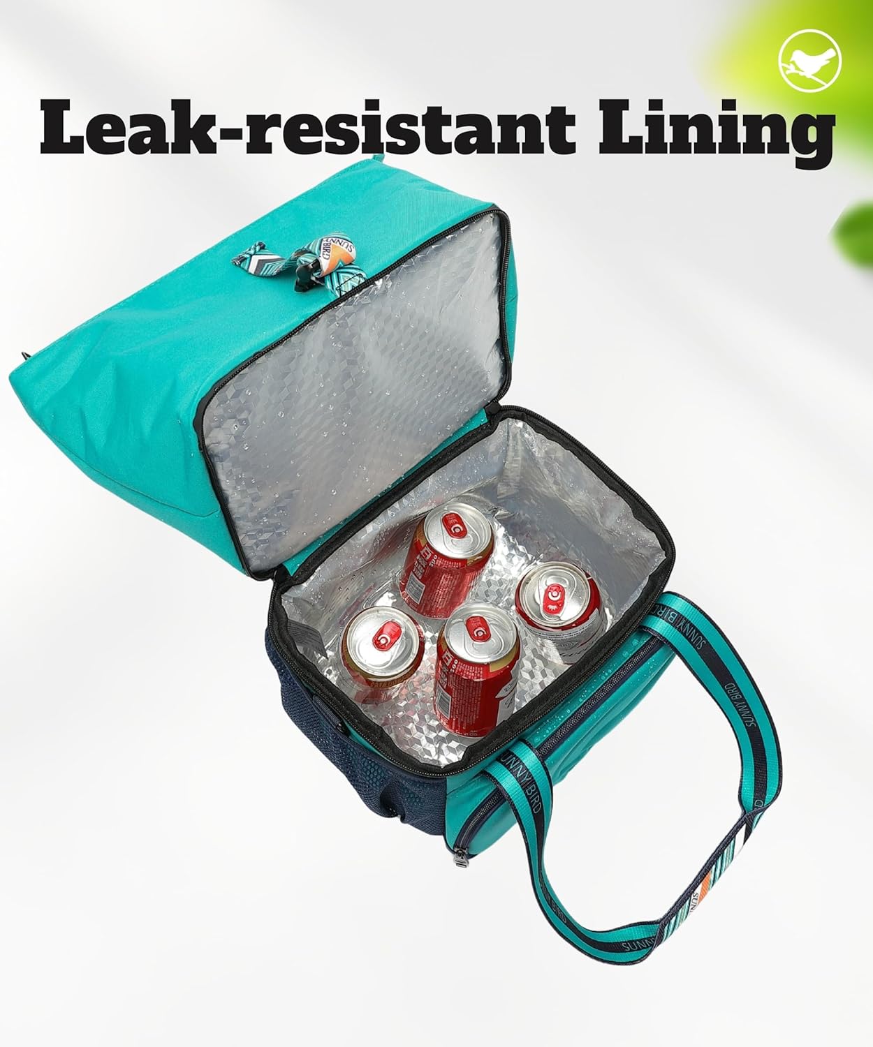 SUNNY BIRD Dual Compartment Lunch Bag Insulated Lunch Box for Women and Men (Purple)