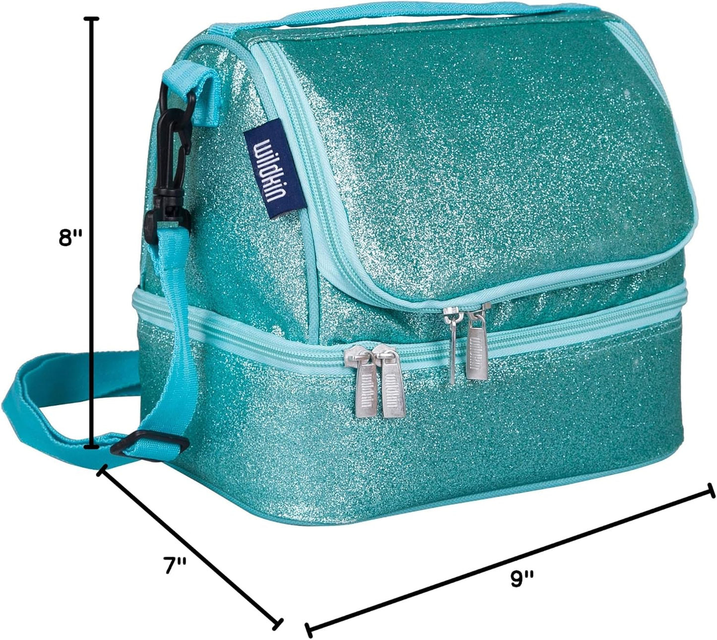 Wildkin Kids Two Compartment Insulated Lunch Bag – Keeps Food Hot or Cold, Easy-Clean Lining, Leak-Resistant & BPA-Free – Boys & Girls, Ideal for School, Travel & Daycare – Jurassic Dinosaurs
