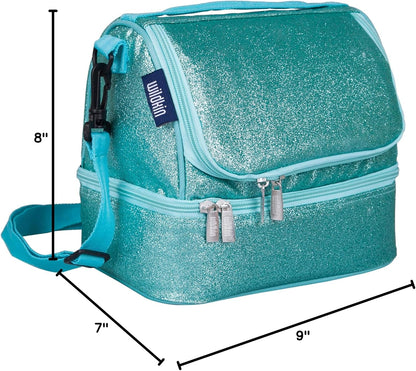 Wildkin Kids Two Compartment Insulated Lunch Bag – Keeps Food Hot or Cold, Easy-Clean Lining, Leak-Resistant & BPA-Free – Boys & Girls, Ideal for School, Travel & Daycare – Jurassic Dinosaurs