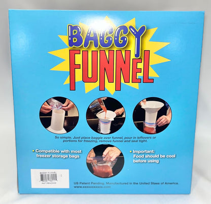 Best Food Transfer Tool for Easy Bagging and Storage, Quart and Gallon Size (White)