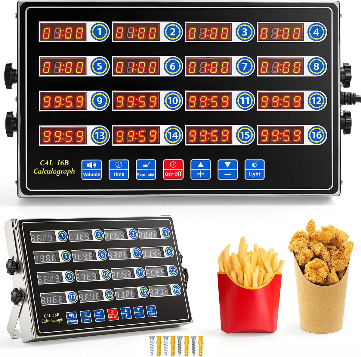 Relaxweex Commercial Digital Kitchen Timer for Cooking, 8 Channel