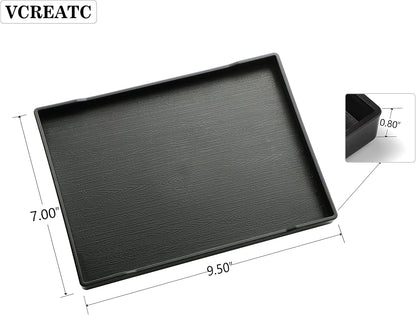 White Serving Tray (13.5 x 9.6 inch) for Serving Accessory, Elegant & Stackable Plastic Tray for Spa, Coffee, Drinks, Tea, Bar, Party, Seasoning, Perfume and Display Use.