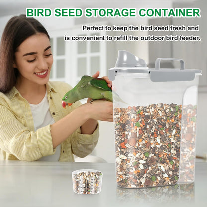 TBMax 10 Lbs Cat Dog Food Storage Container, 2026 Upgraded Large Pouring Container for Pet Food Storage, Bird Seed Dispenser, Portable Travel Kibble Holder -Dark Green