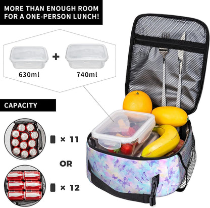 Dinosaur Volcano Insulated Lunch Bag for Women & Men, Reusable Leak-Proof Lunch Box with Cooler Compartment, Lunch Tote for Adults Work Travel Picnic Durable & Washable