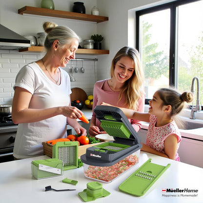 MUELLER HOME Pro-Series 10-in-1 Stainless Steel Multi Vegetable Chopper