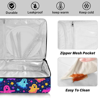 Casserole Carriers for Hot or Cold Food Reusable Casserole Dish Carrier Insulated Thermal Large Capacity Durable Perfect for Party Camping Family Gatherings Yellow Fish - Colors A