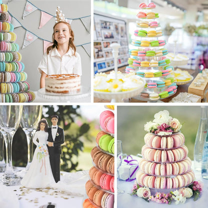 3 Tiers Round Cupcake Stand, Acrylic Cake Tower Stand Holder Macaron Display Rack Cookie Candy Buffet Desserts Platter with Base for Baby Shower, Birthday Party, Wedding, Party (3-Tiers with Base)