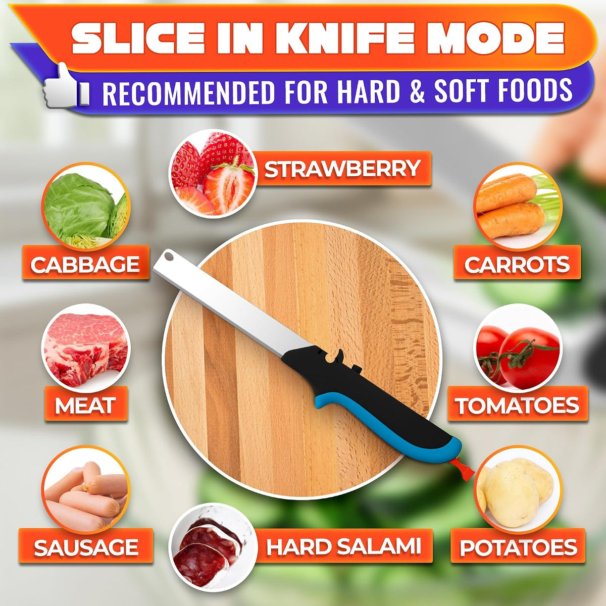 2 in 1 Kitchen Scissors for Food with Knife Sharpener (Grey)