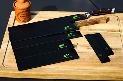 EVERPRIDE Chef Knife Sheath Set Universal Blade Edge Cover Guards for Chef’s and Kitchen Knives – Durable, BPA-Free, Felt Lined, Sturdy ABS Plastic – Knives Not Included