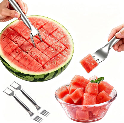 Watermelon Slicer Fork, Fruit Cutter for Bite-Sized Pieces