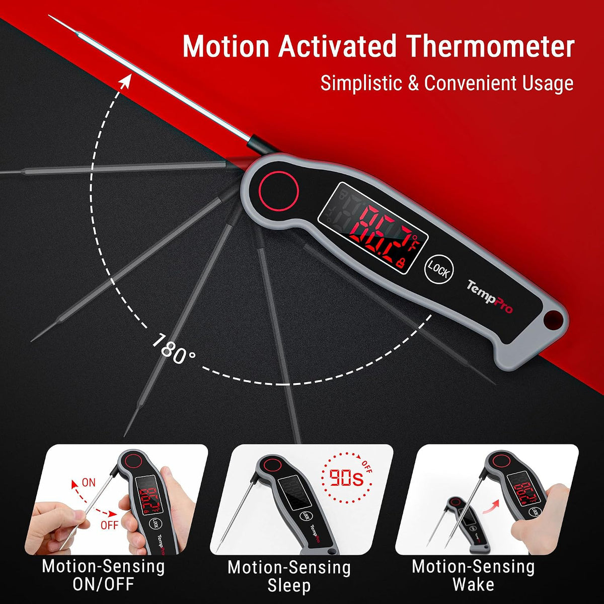 TempPro TempSwift 0.5 Sec Instant Read Digital Meat Thermometer Waterproof