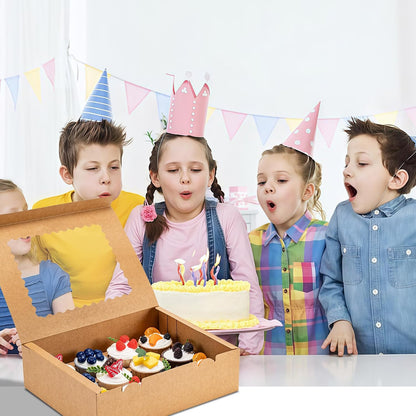 12 Count Cupcake Boxes, 4PCS Cupcake Container with Window, Food Grade Cupcake Holder for Birthday Holiday Party, Bakery Supplies for Cupcakes, Desserts, and More