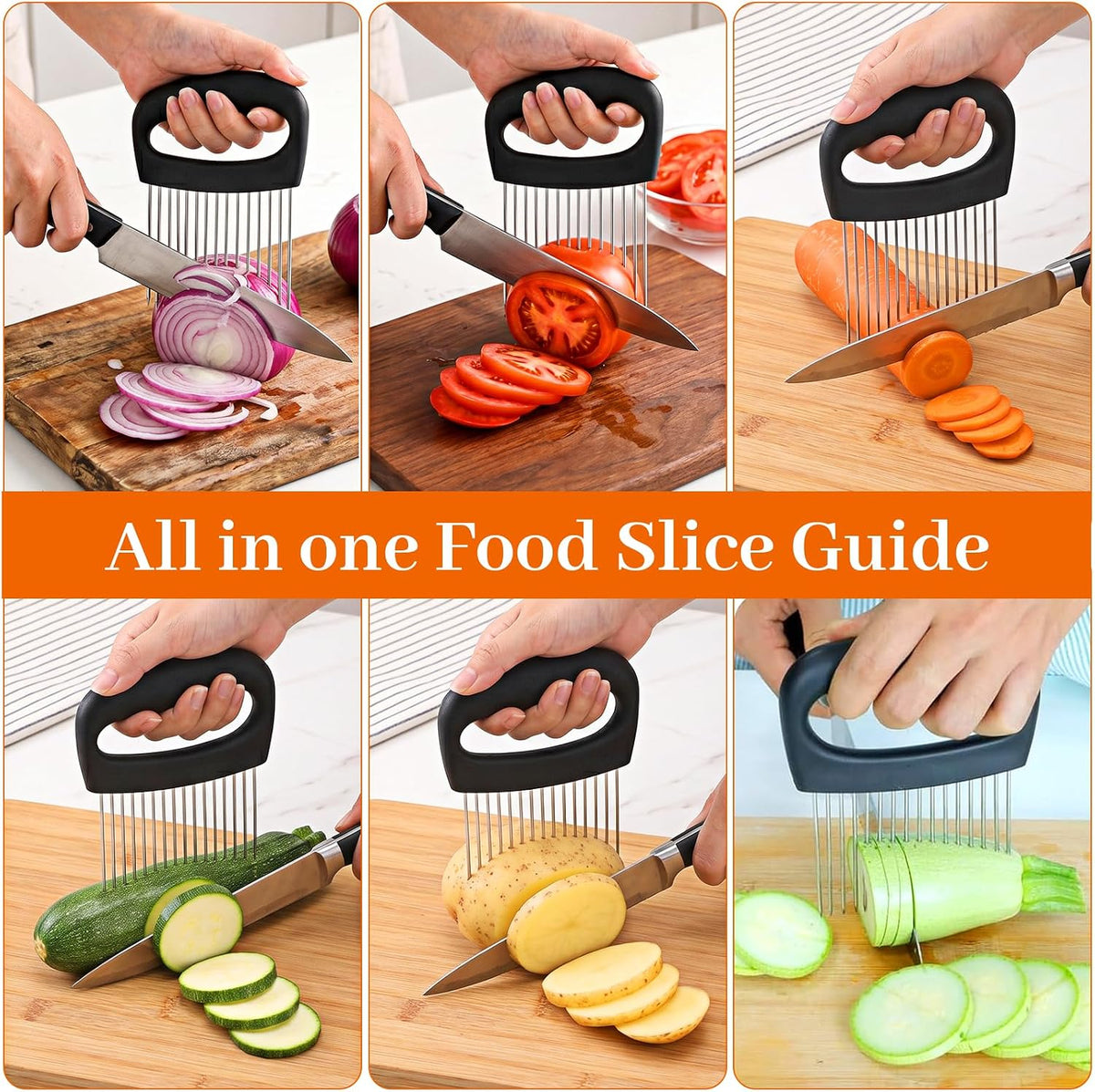 Onion Holder Stainless Steel Onion Slicer