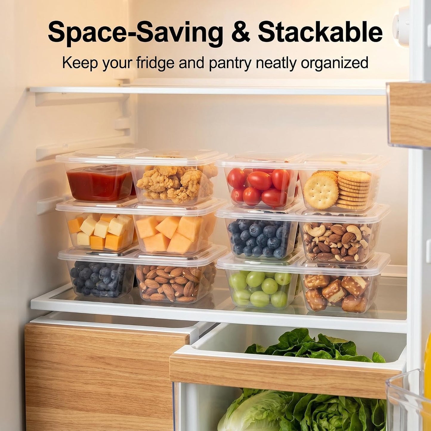 TAIHUIMY 9oz Reusable Snack Containers with Lids for Kid, New 3 Compartment Large Capacity Condiment Portion Control Meal Prep Containers for School lunch, Go out Travel, Party (10, 9, ounces)