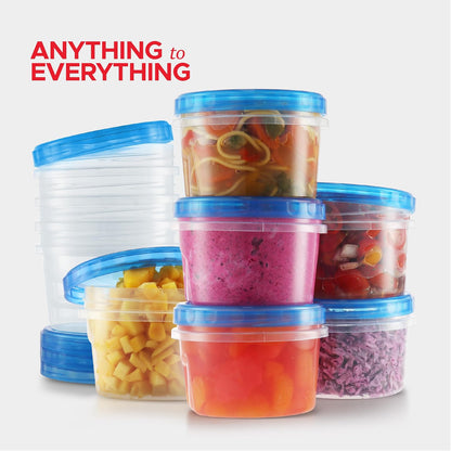 Tafura 10 Pack Leakproof Freezer Containers for Food with Twist Top Lids - 32 Oz BPA Free Reusable Plastic Soup Containers with Screw On Lids - Ideal for Meal Prep, Leftovers & Pantry Organization