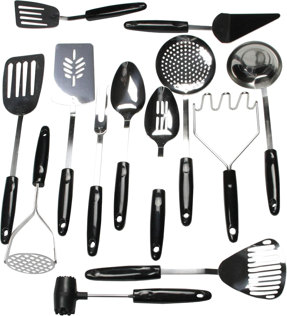 Chef Craft Select Pie Server, 9.5 inches in length, Stainless Steel/Black