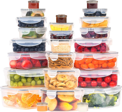 70 Pcs Large Food Storage Containers with Lids Airtight-2500ML to Small Box,Total 22812 ML Stackable Kitchen Bowls Set(35 Containers,35 Lids)-BPA Free Leak proof Plastic Boxes-Microwave safe