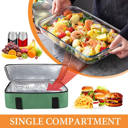 Insulated Casserole Carrier 9x13 Inch, Durable Nylon, Leak-Proof Casserole Dish Carrier, Casserole Carriers for Hot or Cold Food (Christmas)