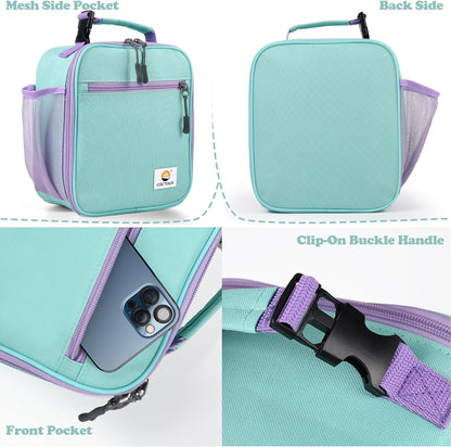 CaCTOUR Lunch Box Kids,Premium Insulated Lunchbox for Girls Boys,Soft Mini Cooler Bag Back to School Thermal Reusable Lunch Bag for Work School Picnic (Blue)