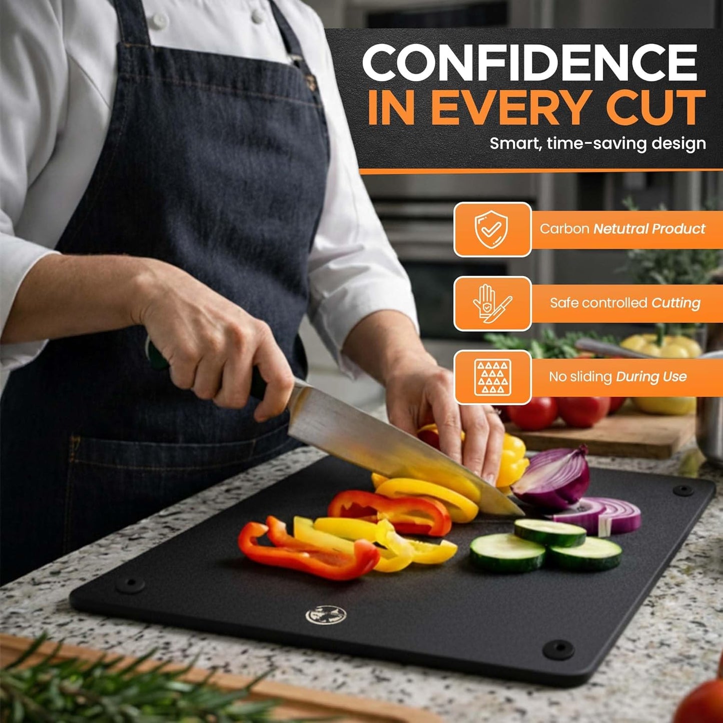 Earth's Dreams Composite Wood Cutting Board Set of 3 – Built In Juice Groove, Dishwasher Safe,Cutting Boards for Kitchen – Large, Medium & Small Non-Slip Wood Charcuterie & Chopping Boards (Tan/Black)