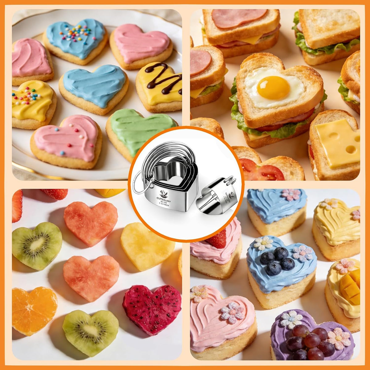 Round Cookie Cutters (2, 3, 3.5, 4, 5, 6 Inch) Biscuit Cutter Set