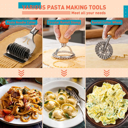 OHMU Pasta Making Kit, Pasta Tools for Homemade Noodles
