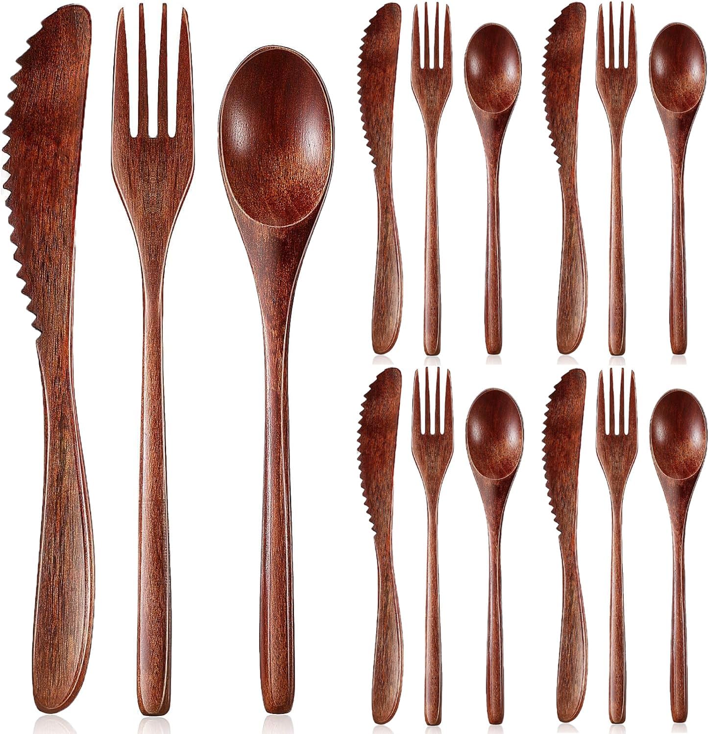 Travel Utensils Set with Case Reusable Stainless Steel Silverware Flatware Set 9 Pcs Portable Cutlery Eating Utensils Set for Lunch Boxes Workplace Camping School, Dishwasher Safe (Multi)
