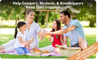 FOODLE Wheat Straw Dinnerware Set - BPA Free & Safety Tested - Microwave & Dishwasher Safe Dishes - Perfect for Camping, Picnic, RV, Dorm - Plates, Cups and Bowls - Great for Kids & Adults - For 4
