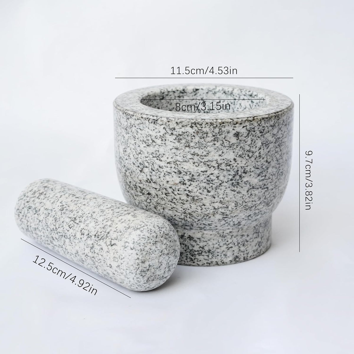 Natural Stone Mortar and Pestle Set, Granite