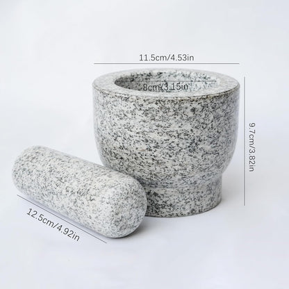 Natural Stone Mortar and Pestle Set, Granite