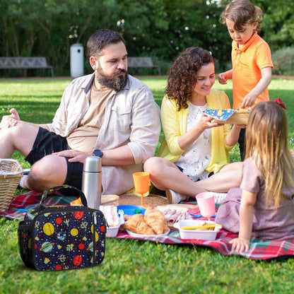 esouler Lunch Box Kids Insulated Lunch Bag for Boys & Girls Durable Children Lunchbox for School with Water Bottle Holder-Black