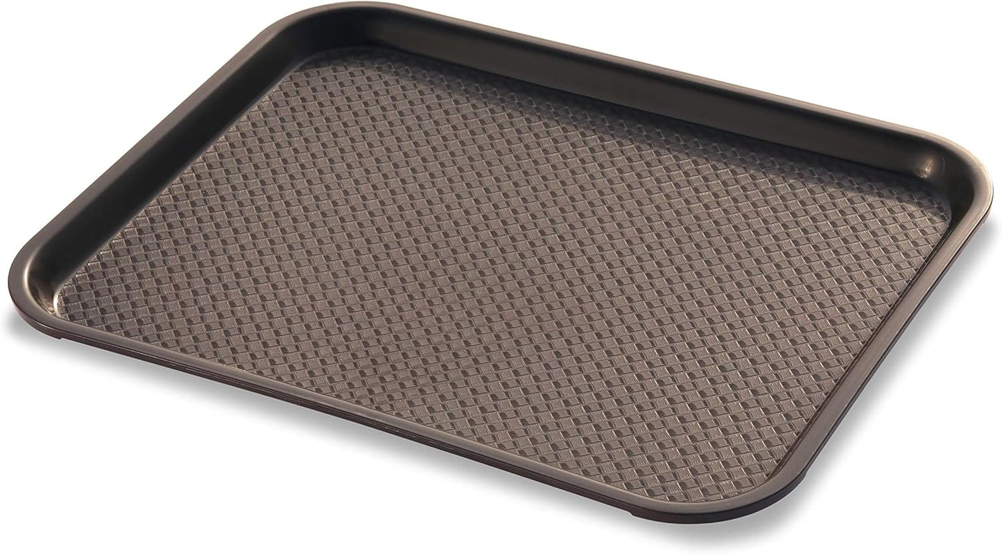 New Star Foodservice Fast Food Tray, Set of 12 (Black, 12 by 16-Inch)