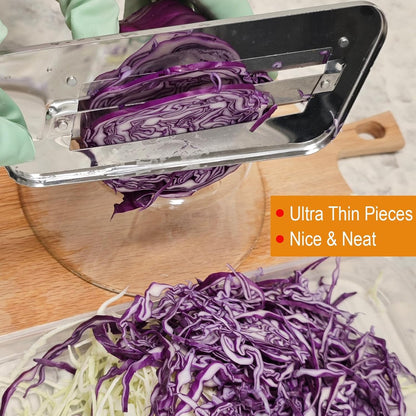 2026 Upgrade Cabbage Shredder for Coleslaw, Stainless Steel Cabbage Slicer Shredder,Stainless Steel Dual Blade Julienne Cutter, Kitchen Lettuce Knife