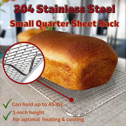Kitchenatics 4-Tier Stackable Cooling Rack Space Saving Baking Set, 15x10"