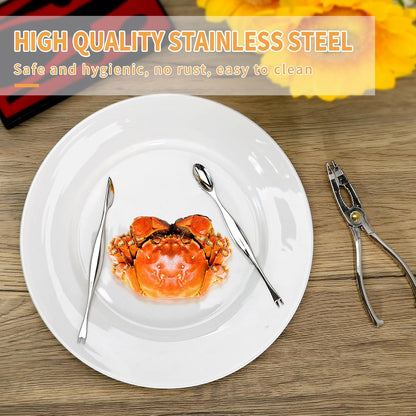 Exquisite 3-Piece Set Seafood Tools, Lobster Crackers and Crab Crackers, Apply to Lobster, Crab, Crab Legs, King Crab Legs and Nut