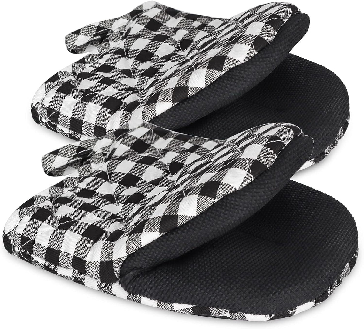 Goldmeet Mini Oven Mitts 2-Pack, 7"x5.5", 500°F Silicone Grip, Gray