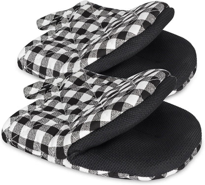 Goldmeet Mini Oven Mitts 2-Pack, 7"x5.5", 500°F Silicone Grip, Gray