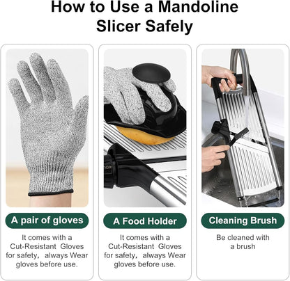 -BINGBING- Mandoline Slicer for Kitchen, Adjustable Mandoline Food Slicer