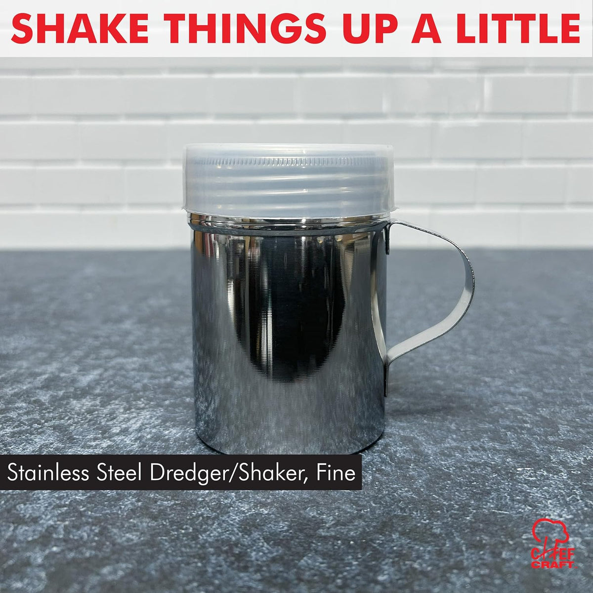 Chef Craft Select Dredger/Shaker, Fine, Stainless Steel