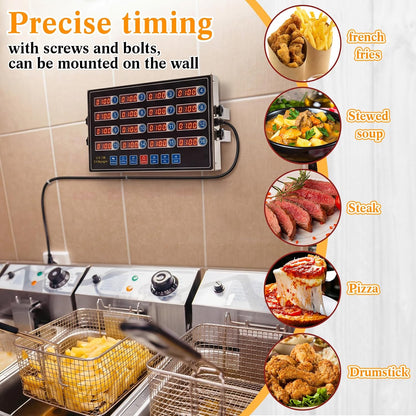 Relaxweex Commercial Digital Kitchen Timer for Cooking, 8 Channel