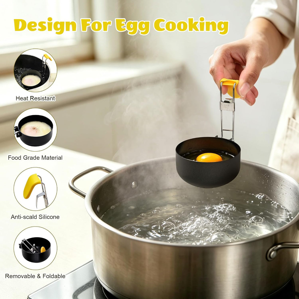 Non Stick Poached Egg Cooker 2 Pack