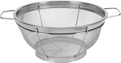Kitchen Details Stainless Steel Fine Mesh Strainer 9 Inch | Large Wire Mesh Kitchen Sieve | Food Strainer Colander for Pasta Rice Quinoa