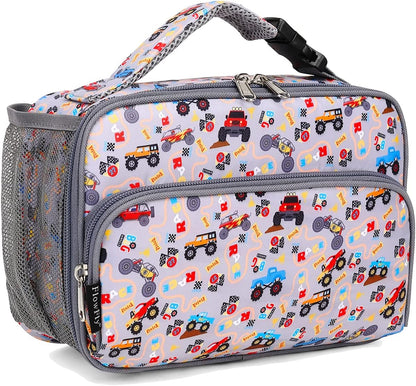FlowFly Kids Lunch box Insulated Soft Bag Mini Cooler Back to School Thermal Meal Tote Kit for Girls, Boys, Astronaut - Colors A