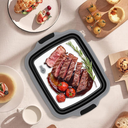 XL Collapsible BBQ Prep Tub with Lid (4.22 Gal / 16L) – Foldable Cutting Board Basin, Camping Sink & Food Storage Bin, Multipurpose Dish Tub for Meat, Fruit, Vegetables – Black