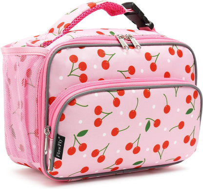 FlowFly Kids Lunch box Insulated Soft Bag Mini Cooler Back to School Thermal Meal Tote Kit for Girls, Boys, Astronaut - Colors B
