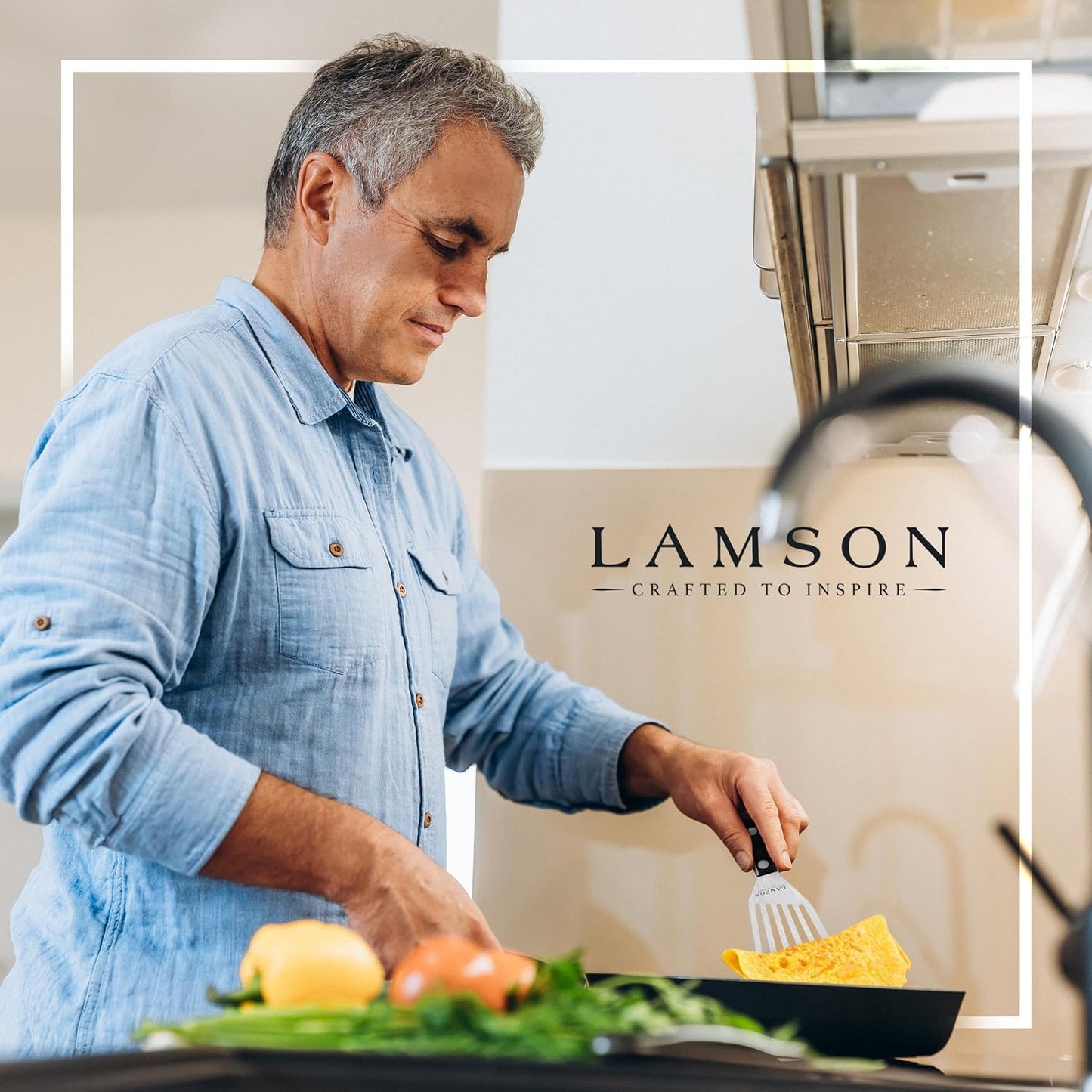 Lamson Fish Spatula, Slotted Metal Turner, 3 x 6 In, Right Hand | Ultra Durable composite handle, dishwasher safe; flexible stainless blade; a dedicated left-handed model is available