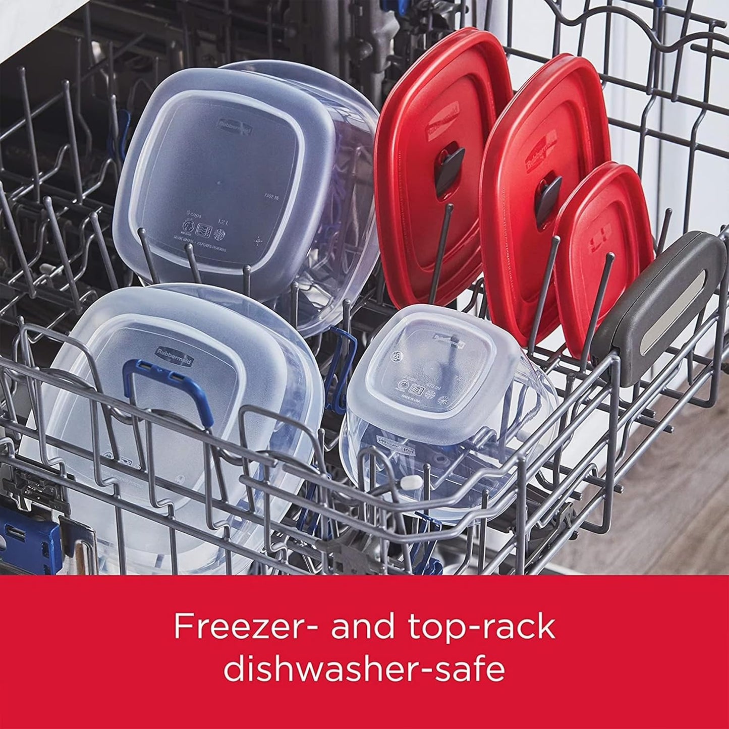 Rubbermaid EasyStore Large Containers, 18-Piece Set, Food Storage Containers with Lids