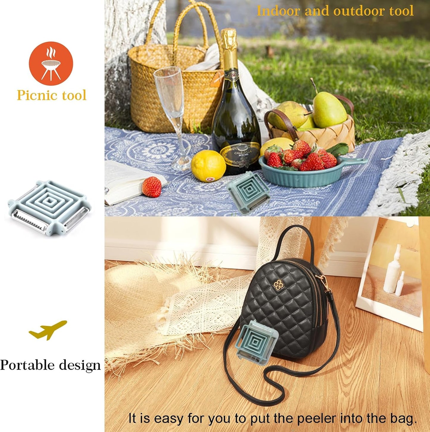 Portable Travel Vegetable Peeler for Fruit Veggie Potatoes Carrot Cucumber Peelers for Kitchen Potato Peelers Apple Peelers Julienne Peeler Fruit Peeler Carrot Peeler Kitchens Aid Kitchen Utensils