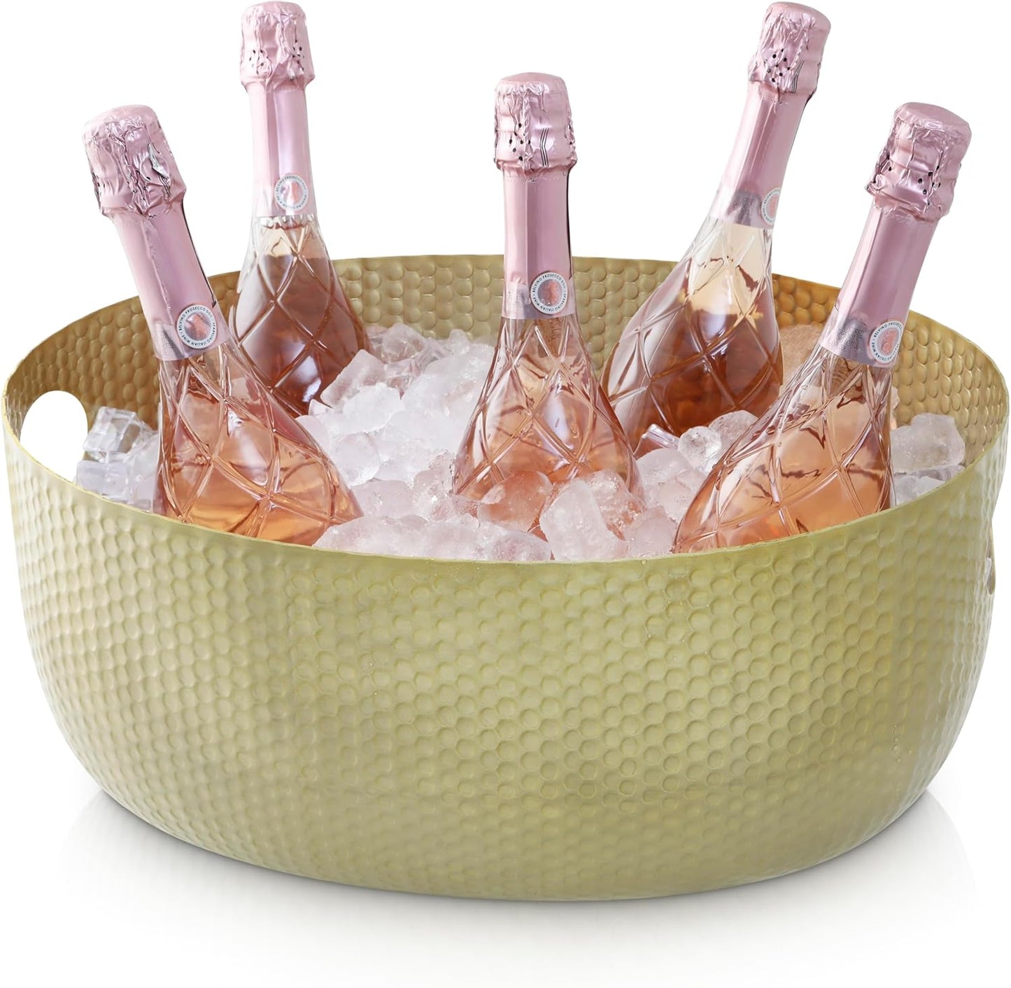 Gusto Nostro Large Beverage Tub for Parties - Metal Tub for Wine Bottles,Champagne,Beers - High Capacity Ice Bucket for Drinks - Extra Large Ice Buckets for Parties (22 qt) Outdoor Party Drink Bucket